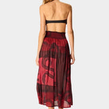 Natalie Martin - Bella Skirt - Ament Snake Oxblood - Skirts - YUCCA, women’s elevated skirts, clothing boutiques near me.