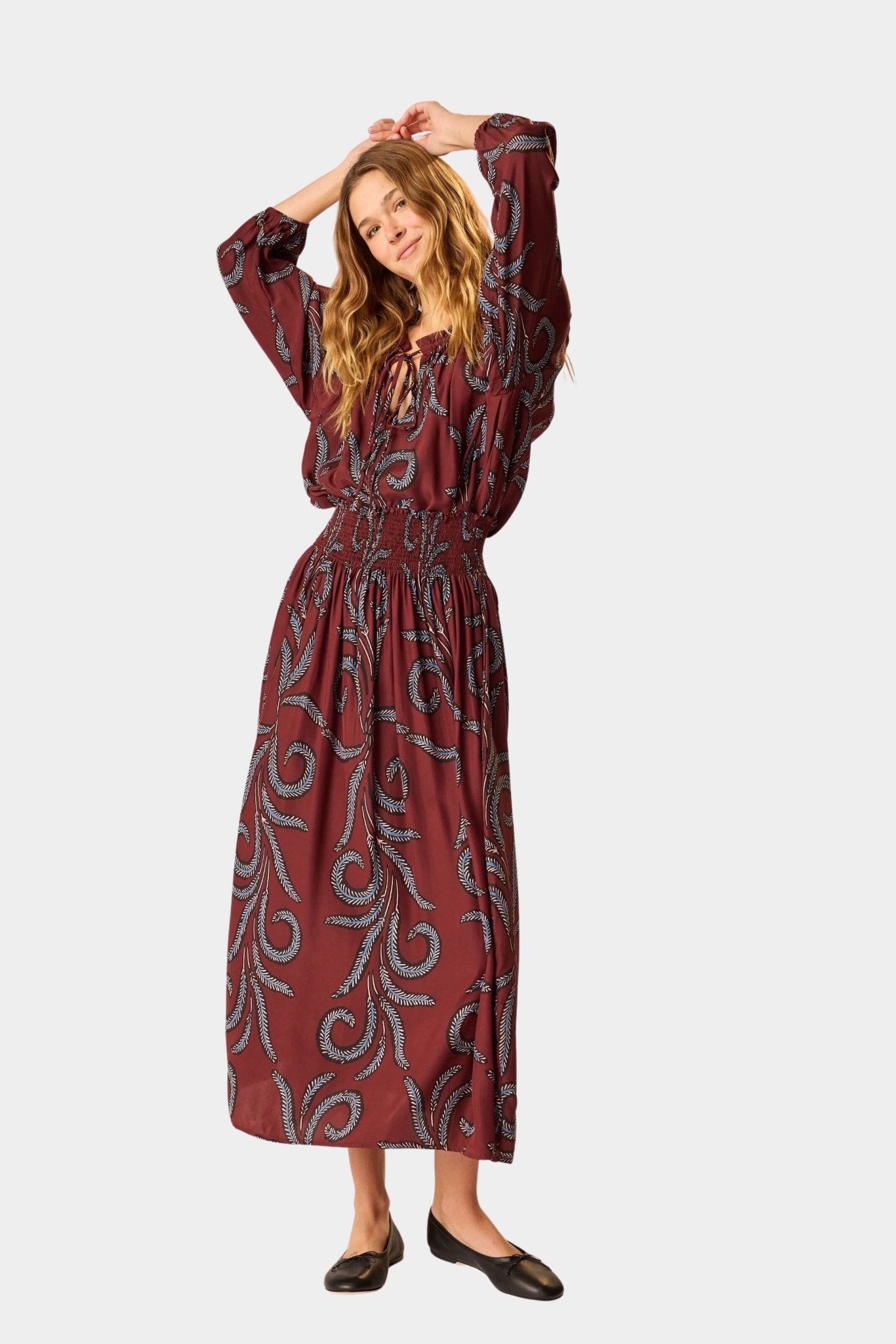 Natalie Martin | Bella Skirt - Feather Bordeaux - Skirts - YUCCA, Women’s clothing store Denver, women’s clothing website.