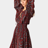 Natalie Martin | Bella Skirt - Feather Bordeaux - Skirts - YUCCA, Women’s clothing store Denver, women’s clothing website.