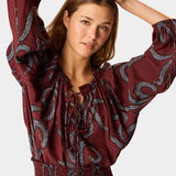 Natalie Martin | Bella Skirt - Feather Bordeaux - Skirts - YUCCA, Women’s clothing store Denver, women’s clothing website.