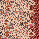 Natalie Martin Dakota Dress Wildflower Spice floral print fabric detail and border print