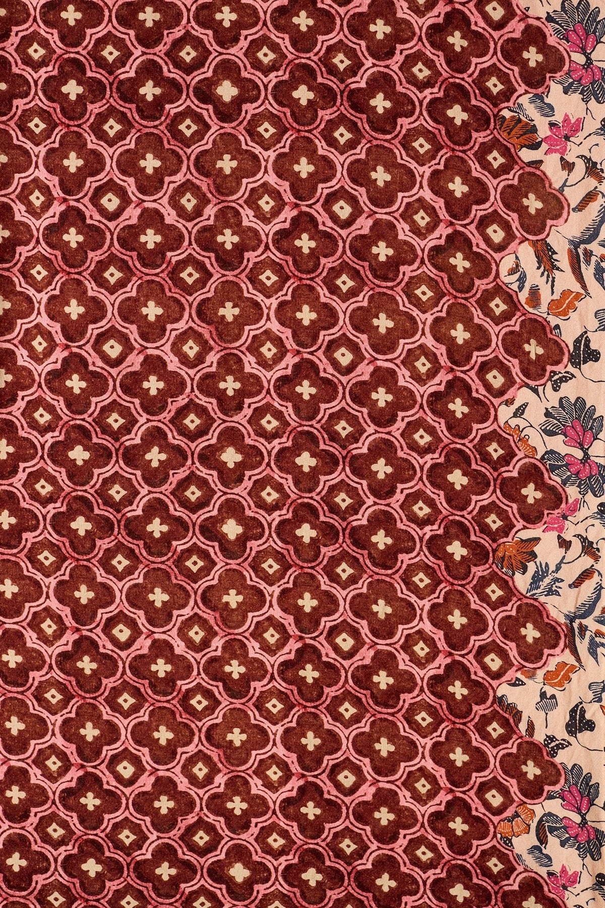 Natalie Martin Fern Cami Mosaic Spice geometric print detail with floral border trim