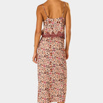 Natalie Martin Fern Cami Wildflower Spice back view with delicate straps and floral print
