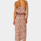 Natalie Martin Fern Cami Wildflower Spice back view with delicate straps and floral print