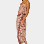 Natalie Martin Fern Cami Wildflower Spice front angle view with relaxed drape and side tie skirt styling