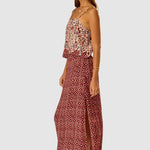 Natalie Martin Fern Cami Wildflower Spice side view with floral print and border detail