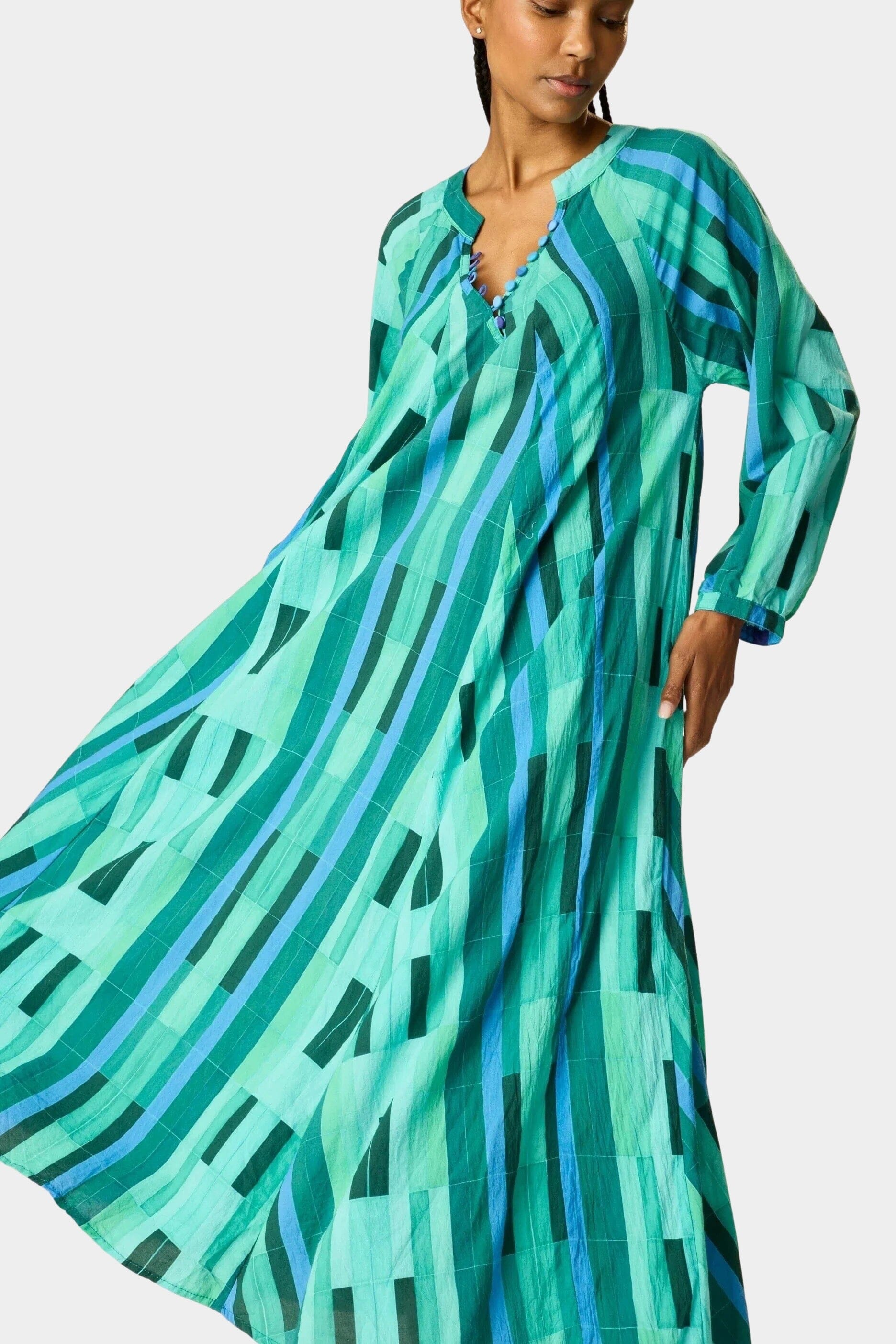Natalie Martin | Fiore Maxi Dress In Sea Glass Green - SHOP YUCCA Dresses NATALIE MARTIN - YUCCA 