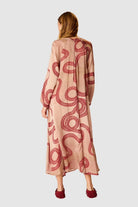 Natalie Martin | Fiore Maxi Dress In Ament Snake Bone - SHOP YUCCA Dresses NATALIE MARTIN - YUCCA 