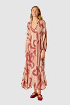 Natalie Martin | Fiore Maxi Dress In Ament Snake Bone - SHOP YUCCA Dresses NATALIE MARTIN - YUCCA 
