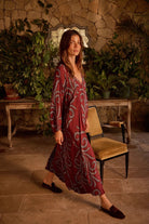 Natalie Martin - Fiore Maxi Dress - Feather Bordeaux - Dresses - YUCCA, artistic clothing for women, Women’s clothing store Denver.
