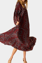 Natalie Martin - Fiore Maxi Dress - Feather Bordeaux - Dresses - YUCCA, artistic clothing for women, Women’s clothing store Denver.