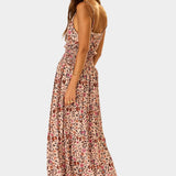 Natalie Martin Heath Cami Wildflower Spice back view with soft gathered waist