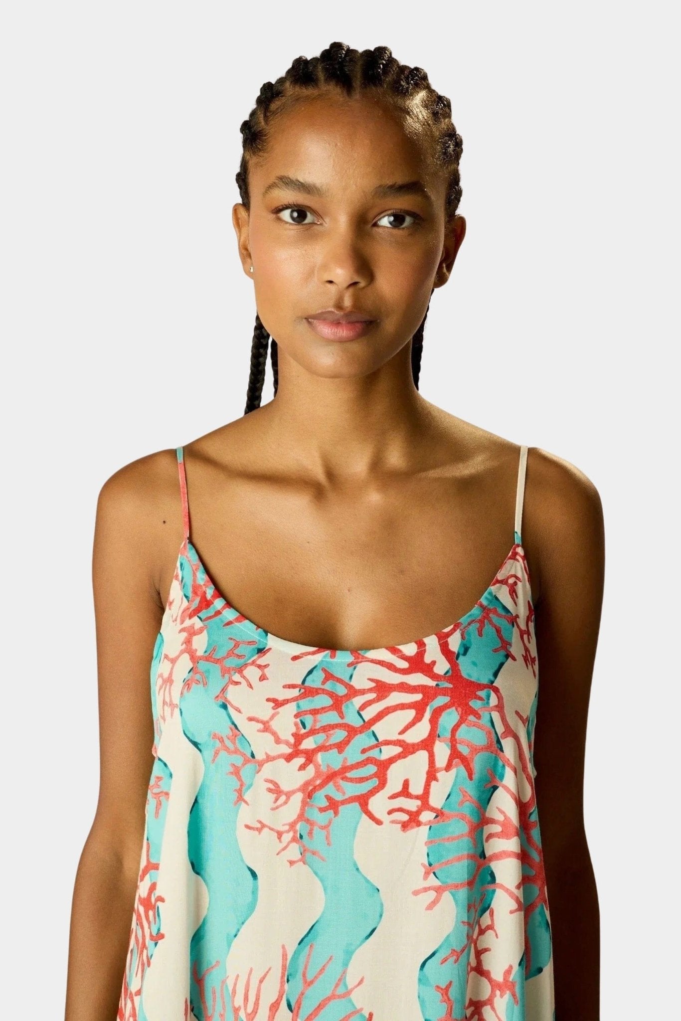 NATALIE MARTIN - Heather Maxi Dress - Coral Wave Turquoise - SHOP YUCCA - Dresses - NATALIE MARTIN - YUCCA, Women’s clothing store Denver, boutique stores near me, capsule wardrobe, women’s elevated basics, casual dresses Denver.