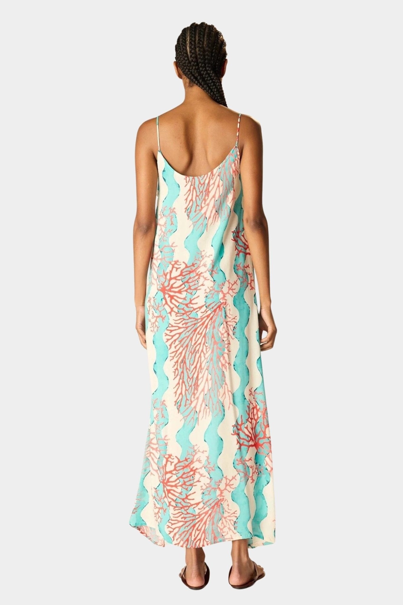 NATALIE MARTIN - Heather Maxi Dress - Coral Wave Turquoise - SHOP YUCCA - Dresses - NATALIE MARTIN - YUCCA, Women’s clothing store Denver, boutique stores near me, capsule wardrobe, women’s elevated basics, casual dresses Denver.