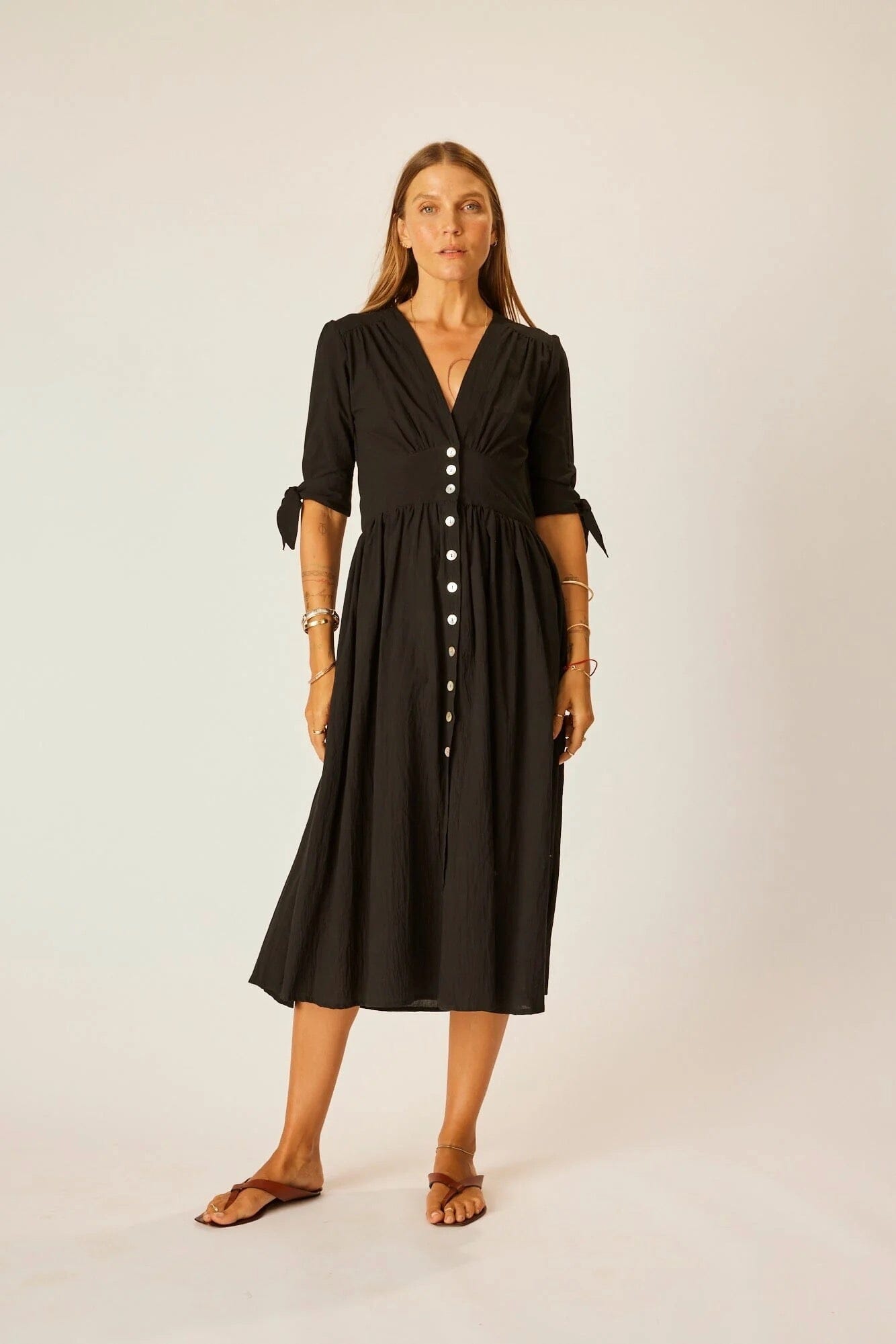 Natalie Martin | Layla Dress In Black Flat Cotton - SHOP YUCCA Dresses NATALIE MARTIN - YUCCA, artistic clothing for women, Women’s clothing store Denver, boutique stores near me, capsule wardrobe, women’s elevated basics.