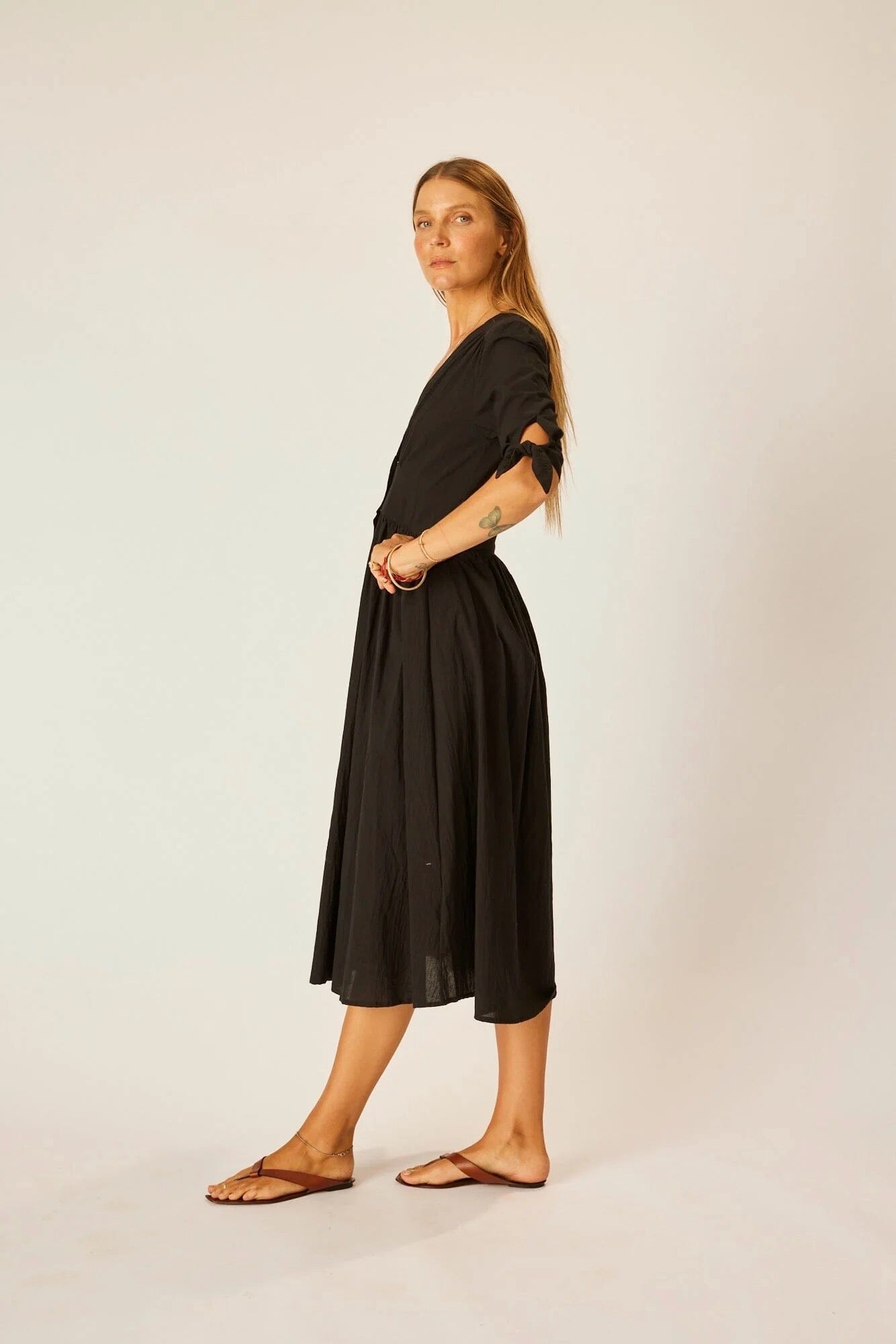 Natalie Martin | Layla Dress In Black Flat Cotton - SHOP YUCCA Dresses NATALIE MARTIN - YUCCA, artistic clothing for women, Women’s clothing store Denver, boutique stores near me, capsule wardrobe, women’s elevated basics.
