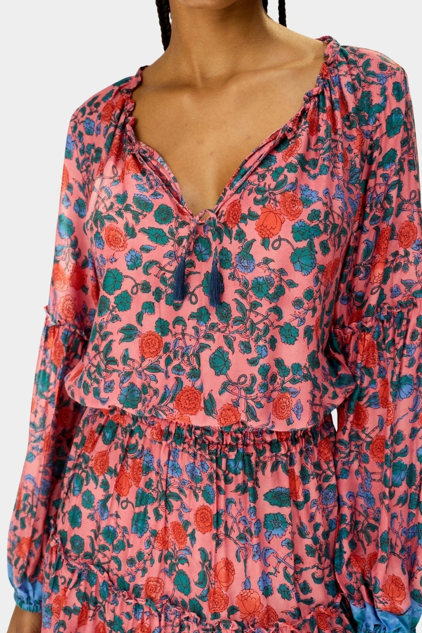 Natalie Martin - Maggie Dress - Rose Bandana - Dresses - YUCCA, women’s elevated basics, casual dresses Denver.