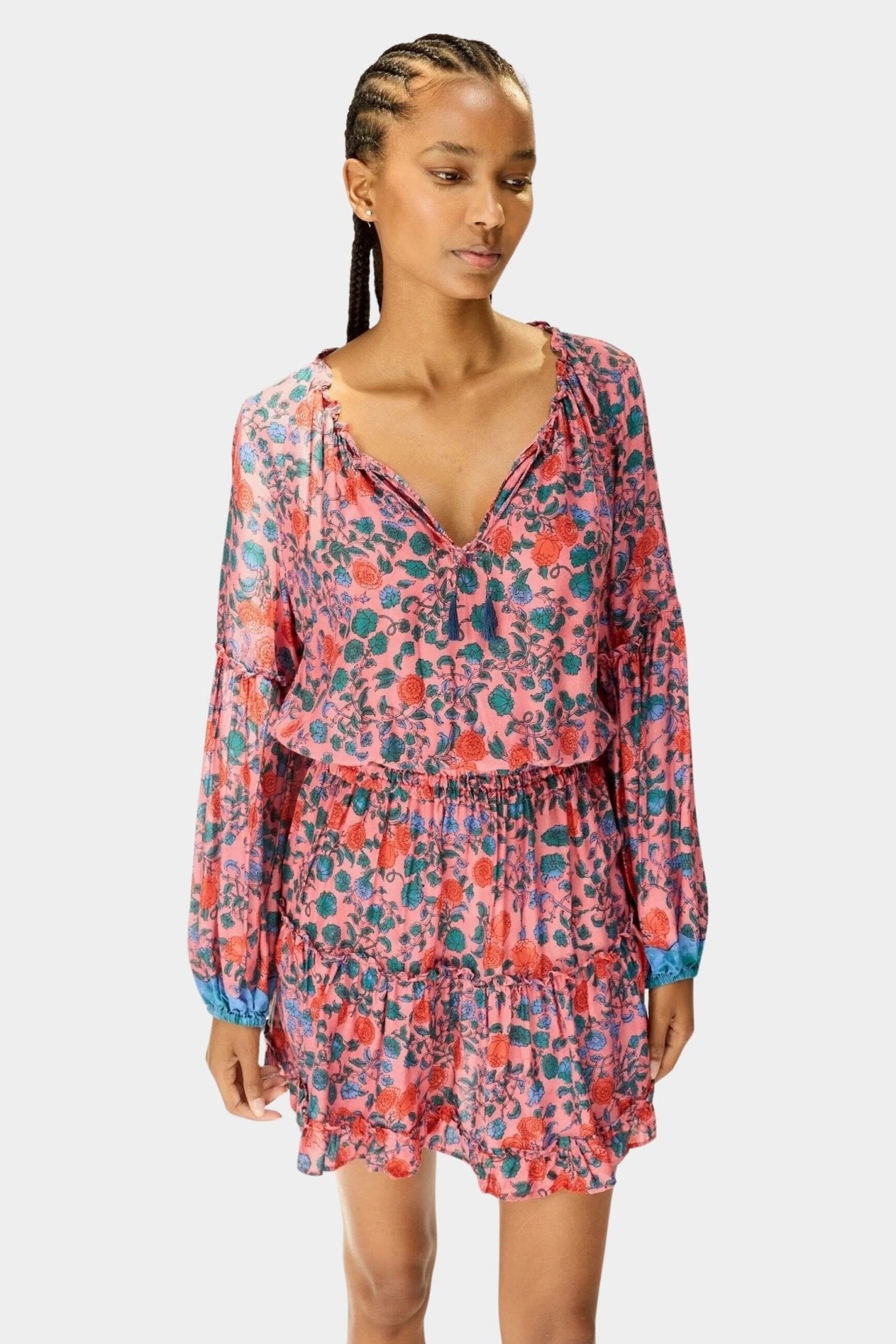 Natalie Martin - Maggie Dress - Rose Bandana - Dresses - YUCCA, women’s elevated basics, casual dresses Denver.