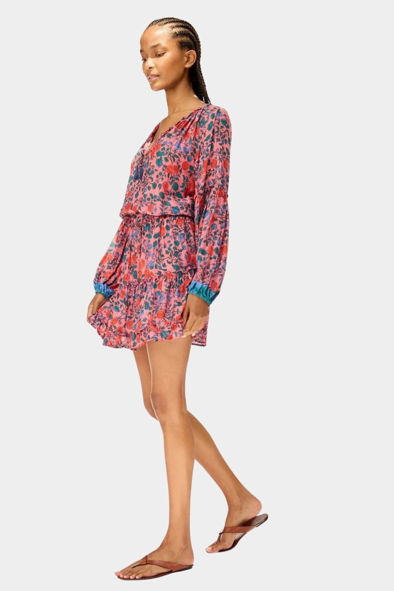Natalie Martin - Maggie Dress - Rose Bandana - Dresses - YUCCA, women’s elevated basics, casual dresses Denver.