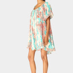Natalie Martin | Marina Dress In Coral Wave Turquoise - SHOP YUCCA Dresses NATALIE MARTIN - YUCCA, Women’s clothing store Denver, boutique stores near me, capsule wardrobe, women’s elevated basics, casual dresses Denver.