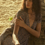 Natalie Martin Monica Dress Delphi Ink beach editorial image at YUCCA Denver