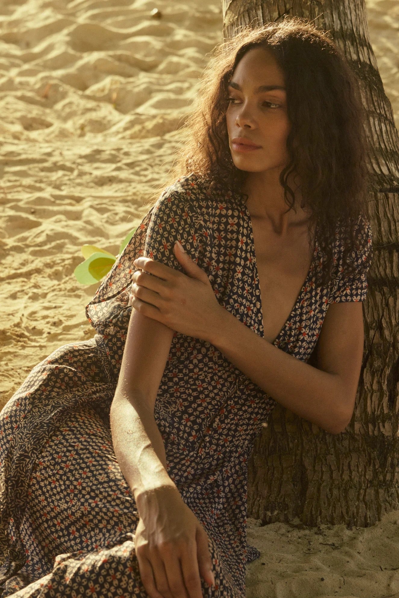 Natalie Martin Monica Dress Delphi Ink beach editorial image at YUCCA Denver