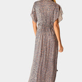 Natalie Martin Monica Dress Delphi Ink back view fluid printed viscose maxi dress