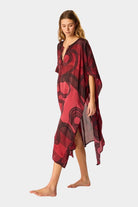 Natalie Martin | Paulina Caftan In Ament Snake Oxblood - SHOP YUCCA Dress NATALIE MARTIN - YUCCA 
