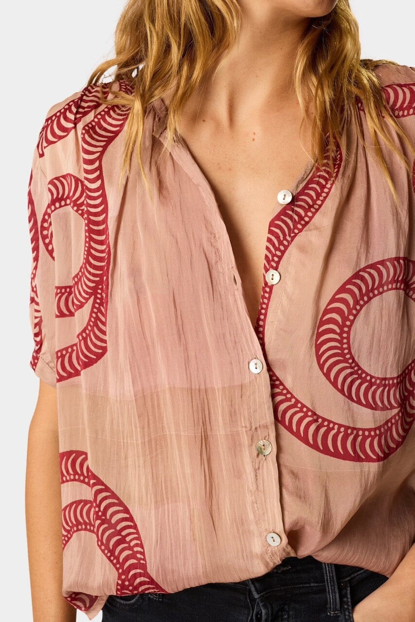 Natalie Martin | Violet Top In Ament Snake Bone - SHOP YUCCA Shirts & Tops NATALIE MARTIN - YUCCA 