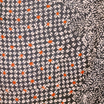 Natalie Martin Violet Top Delphi Ink fabric detail featuring mixed floral and geometric print pattern