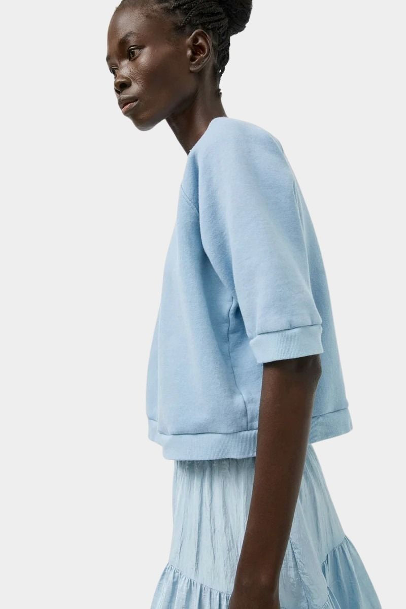 No.6 Emily Sweatshirt Chambray with raglan sleeves and cropped relaxed fit available at SHOP YUCCA Denver