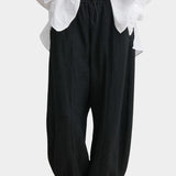 Rachel Comey Ashbolt pant in black, full look showing soft volume, relaxed fit, and lightweight drape