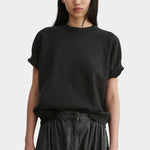 Rachel Comey Billi Sweatshirt Charcoal front view showing short raglan sleeves at YUCCA Denver