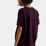 Rachel Comey Billi Sweatshirt Plum back view showing raglan construction