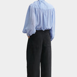 Rachel Comey Dini pant in black, back view highlighting relaxed fit and elastic waistband