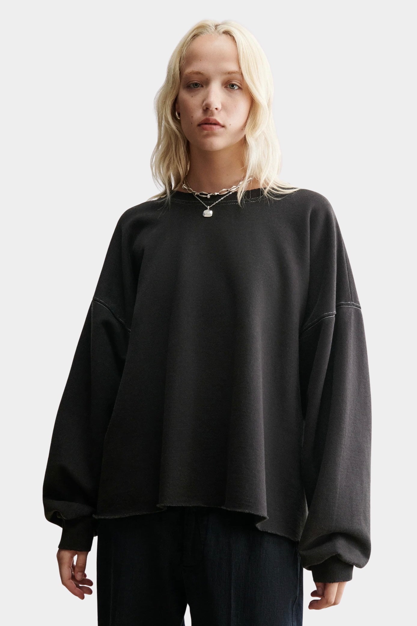 Rachel Comey - Fonder Sweatshirt - Charcoal - Sweatshirts - YUCCA, women’s clothing store Denver, high quality sweatshirt.