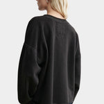 Rachel Comey Fonder Sweatshirt Charcoal back view showing relaxed shape and patch detail