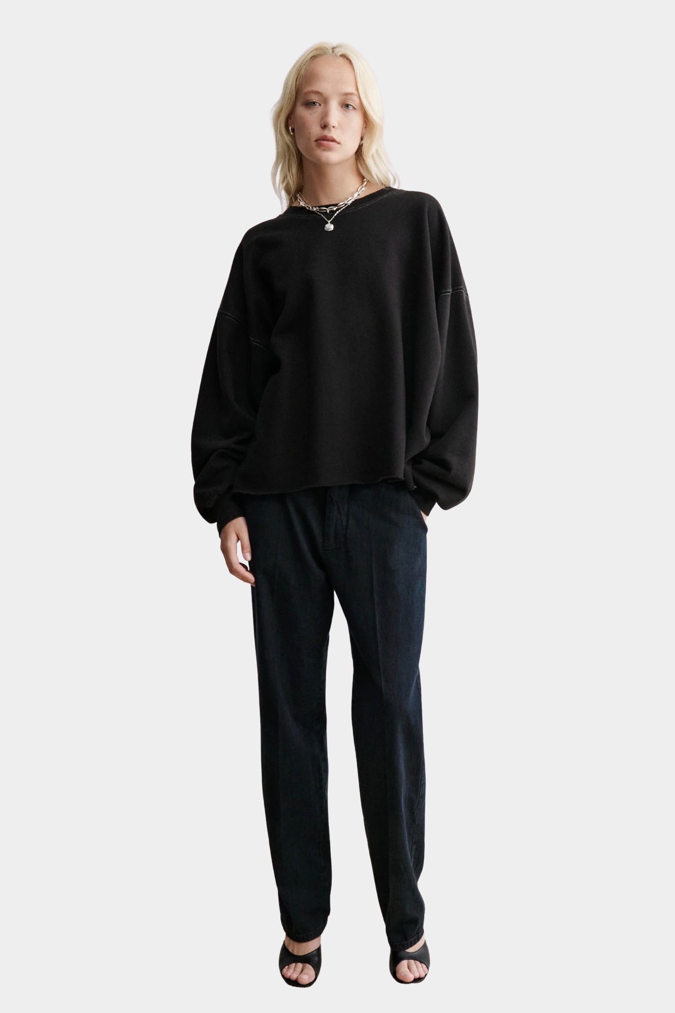 Rachel Comey - Fonder Sweatshirt - Charcoal - Sweatshirts - YUCCA, women’s clothing store Denver, high quality sweatshirt.