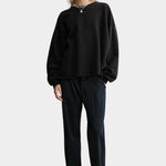 Rachel Comey Fonder Sweatshirt Charcoal front view with oversized fit and raw edge hem at YUCCA Denver