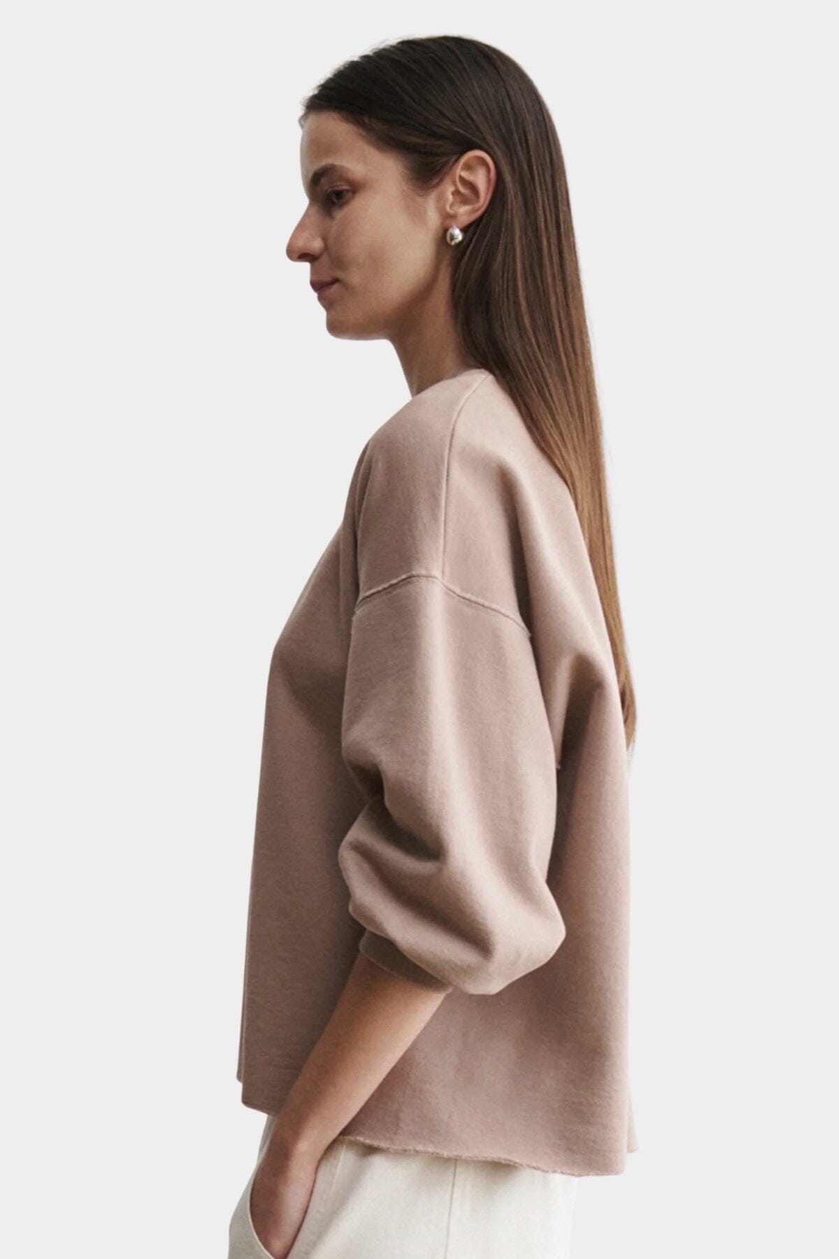 RACHEL COMEY | Fond Sweatshirt - Buff - SHOP YUCCA Sweatshirts RACHEL COMEY - YUCCA, women’s clothing boutique near me, boutiques Denver, boutiques near me, women’s high quality sweatshirt.