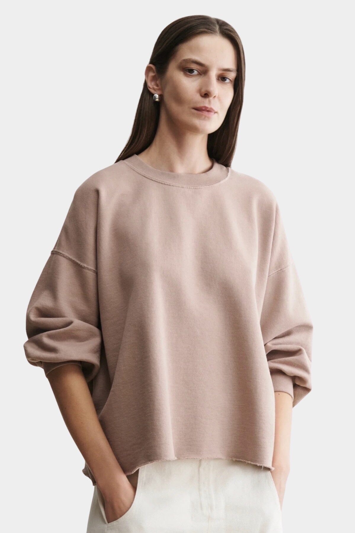 RACHEL COMEY | Fond Sweatshirt - Buff - SHOP YUCCA Sweatshirts RACHEL COMEY - YUCCA, women’s clothing boutique near me, boutiques Denver, boutiques near me, women’s high quality sweatshirt.