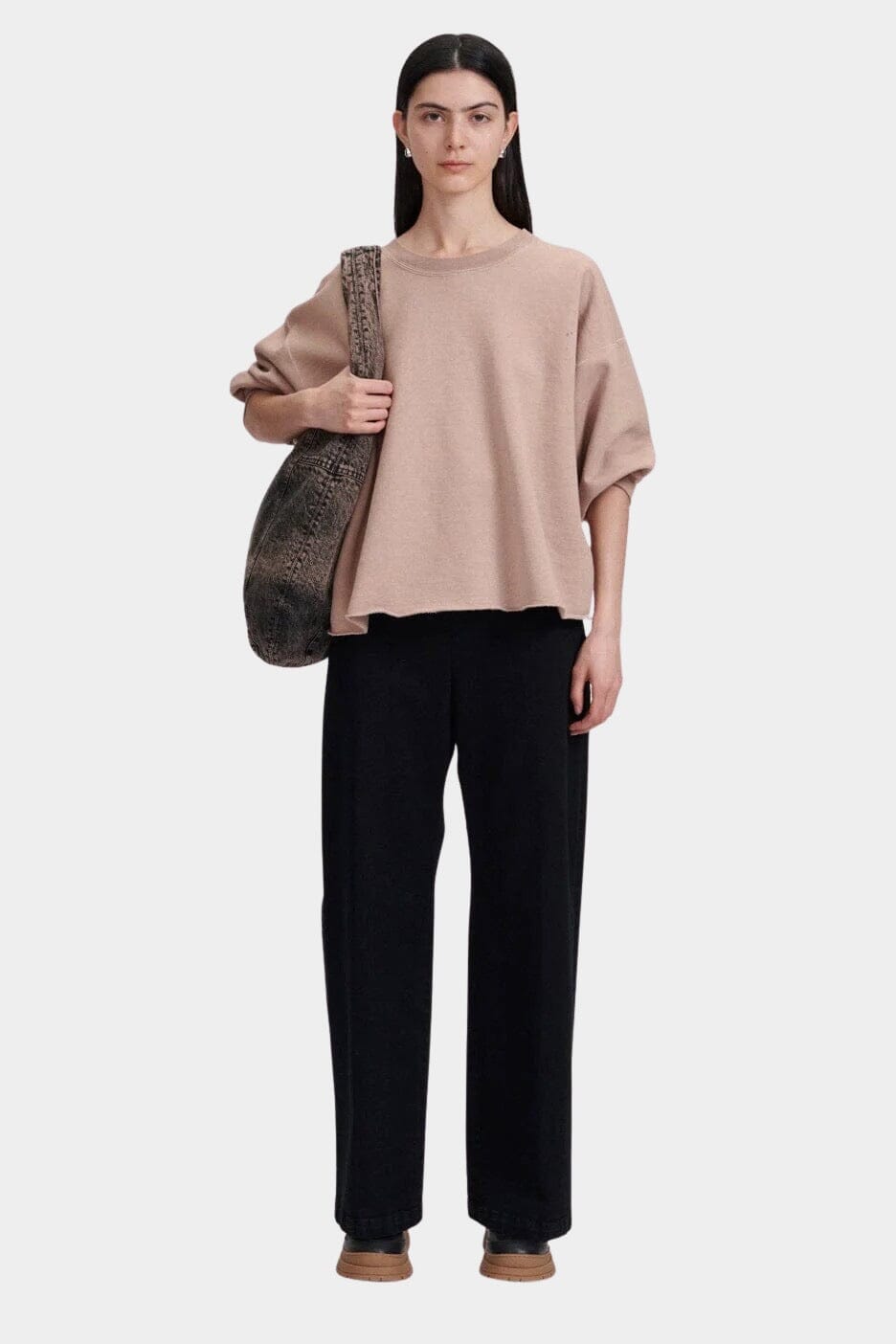 RACHEL COMEY テラコッタジャケット Rachel Comey Distressed Black Denim Boyfriend Jean Jacket