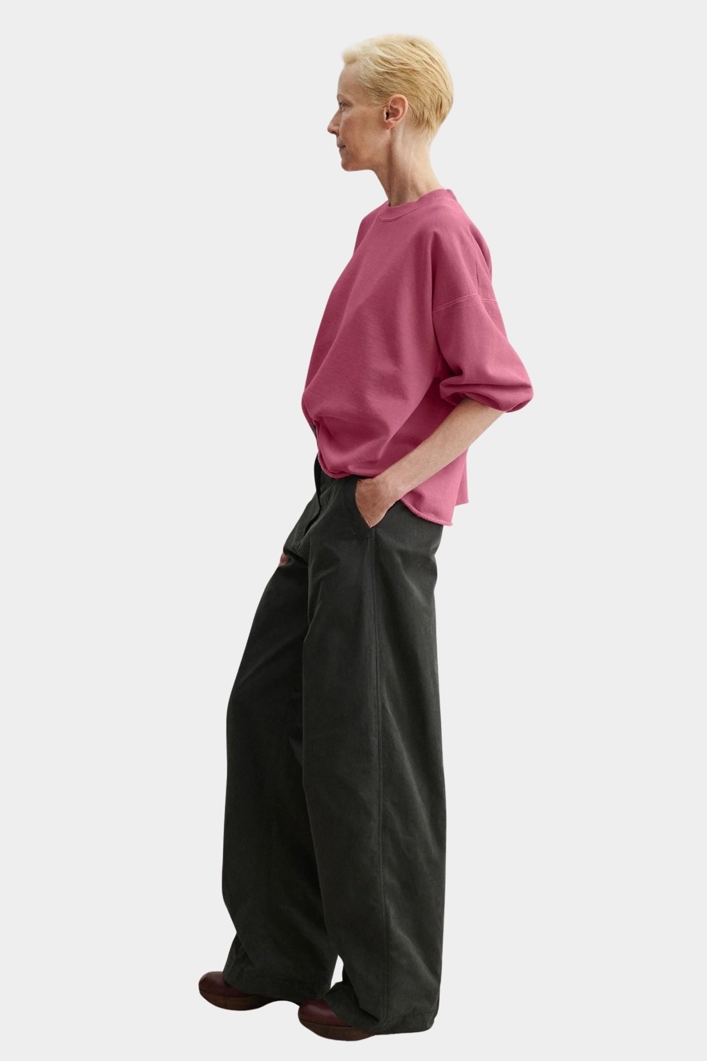 Rachel Comey Fond sweatshirt rose side view oversized cotton sweatshirt