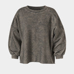 Rachel Comey Fond Sweatshirt Smoky Hazelnut front flat lay with washed finish and balloon sleeves at YUCCA Denver