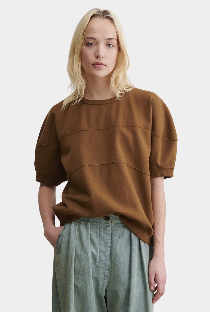 Rachel Comey | Football Sweatshirt In Bronze - SHOP YUCCA Shirts & Tops RACHEL COMEY - YUCCA 
