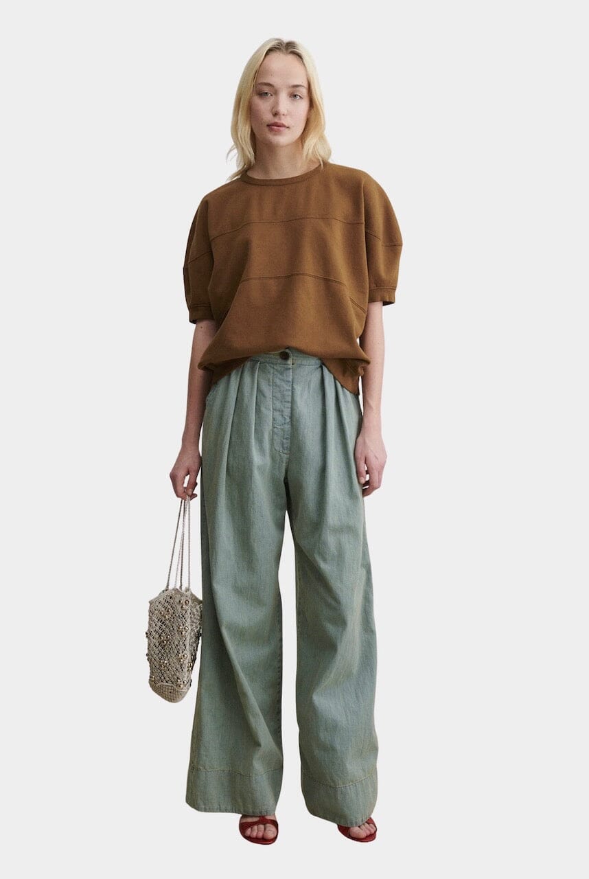 Rachel Comey | Football Sweatshirt In Bronze - SHOP YUCCA Shirts & Tops RACHEL COMEY - YUCCA 