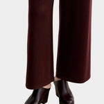 Rachel Comey Gammon Clog Auburn styled on foot showing platform and block heel