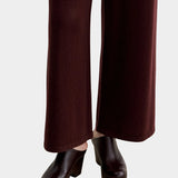 Rachel Comey Gammon Clog Auburn styled on foot showing platform and block heel