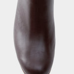 Rachel Comey Gammon Clog Auburn top detail showing smooth leather and rounded toe