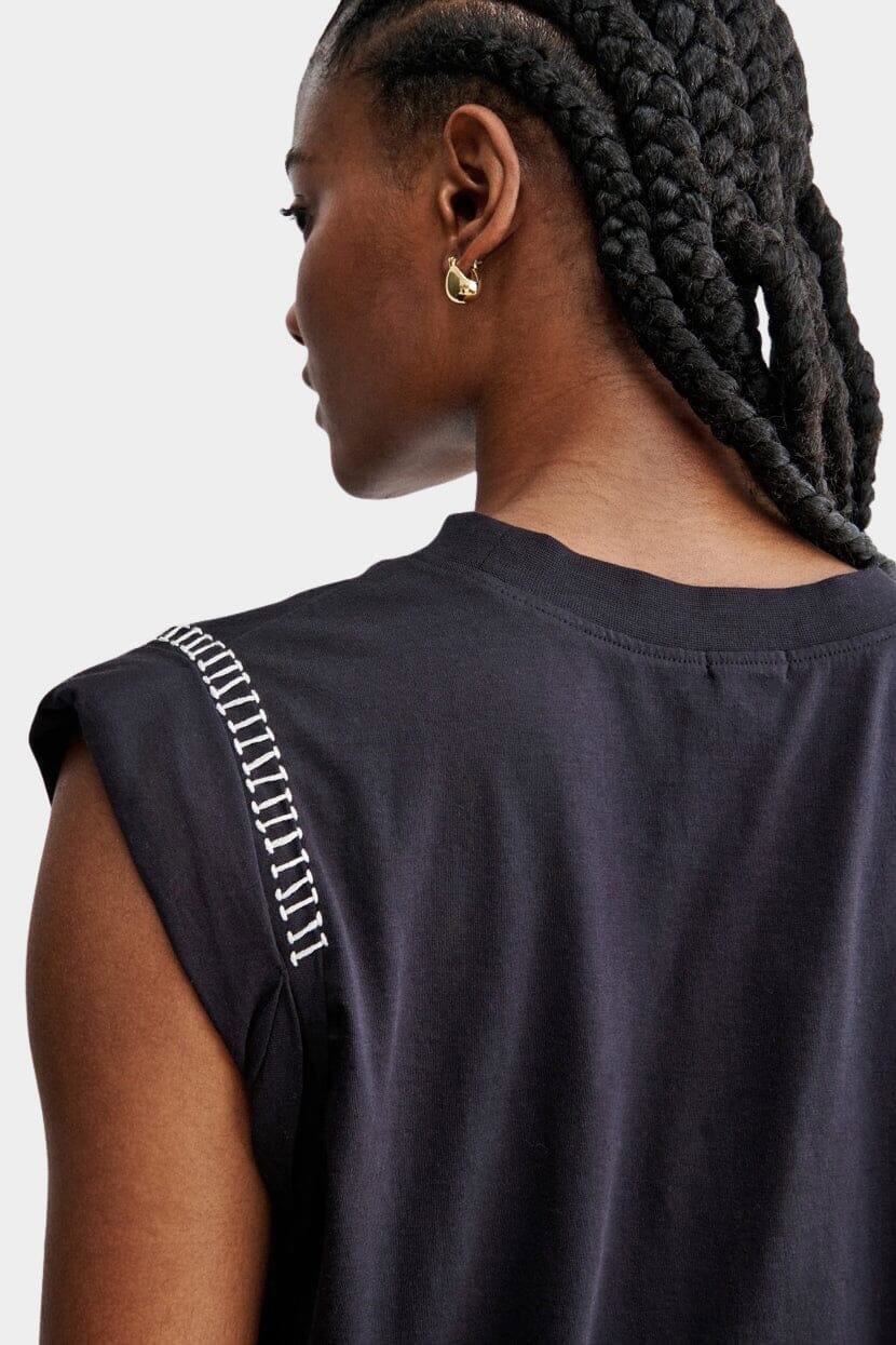 Rachel Comey - Miles Tee - Black - Shirts & Tops - YUCCA, Boutiques Denver, stylish tops for women, high quality casual tops.